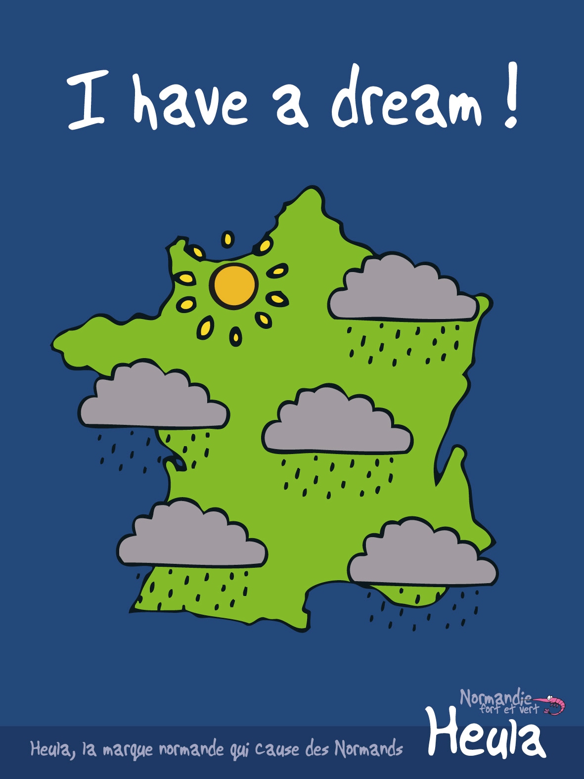 Normandy weather postcard